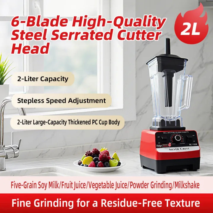 6-blade household  2L High -speed blender/Juicer/Soy milk maker/Ice crusher